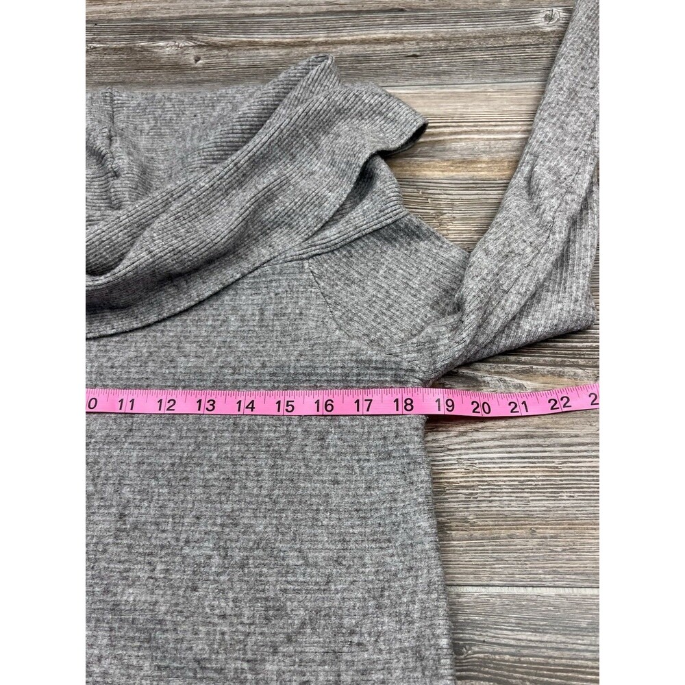 Seraphine Maternity Sweater Grey Knit Cowl Neck MED Soft‎ Cozy Warm Winter Chic - Picture 8 of 14